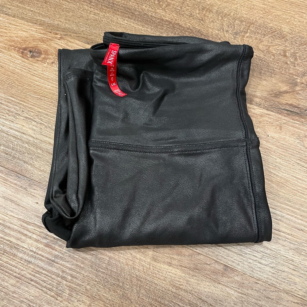 Black Faux Leather Women’s Leggings